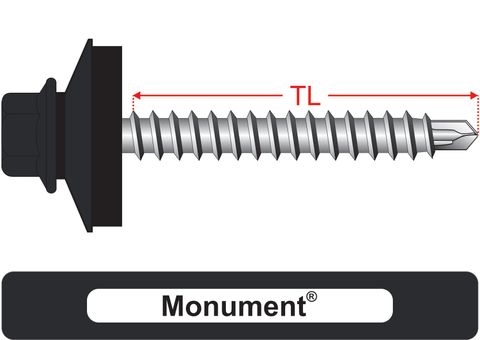 220120.7300 Monument® RoofMates® & 25mm Multi Seal, Roofing Screws