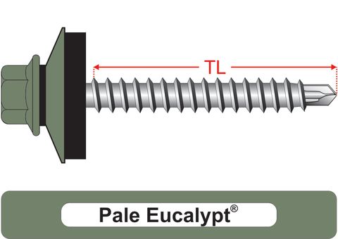 220120.8000 Pale Eucalypt® RoofMates® & 25mm Multi Seal, Roofing Screws