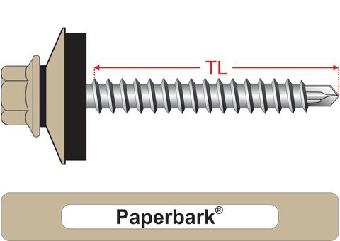 220120.8100 Paperbark® RoofMates® & 25mm Multi Seal, Roofing Screws