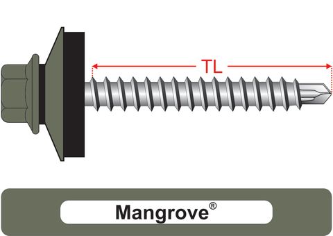 220120.5400 Mangrove® RoofMates® & 25mm Multi Seal, Roofing Screws