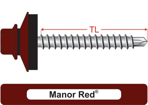 220120.5500 Manor Red® RoofMates® & 25mm Multi Seal, Roofing Screws