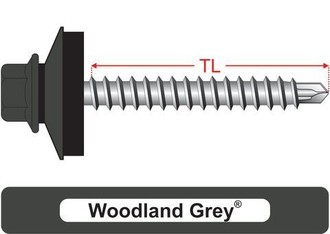 220120.9300 Woodland Grey® RoofMates® & 25mm Multi Seal, Roofing Screws