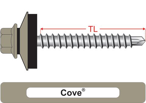 220120.2600 Cove® RoofMates® & 25mm Multi Seal, Roofing Screws