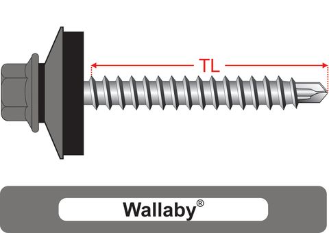 220120.8800 Wallaby® RoofMates® & 25mm Multi Seal, Roofing Screws