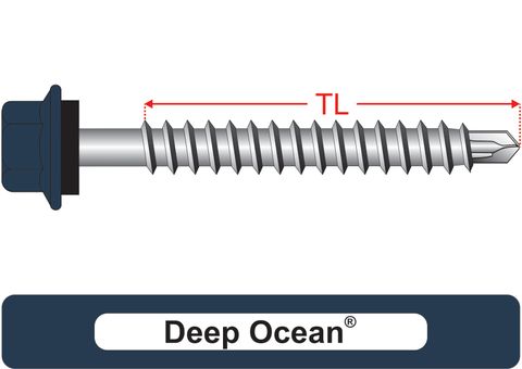 220110.2900 Deep Ocean® RoofMates® - Hex Seal, Roofing Screws