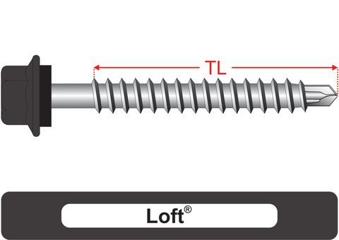 220110.5300 Loft® RoofMates® - Hex Seal, Roofing Screws