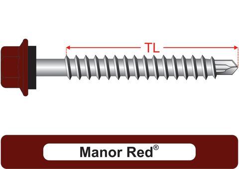 220110.5500 Manor Red® RoofMates® - Hex Seal, Roofing Screws