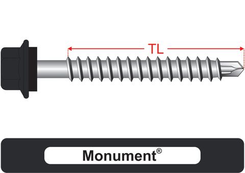 220110.7300 Monument® RoofMates® - Hex Seal, Roofing Screws