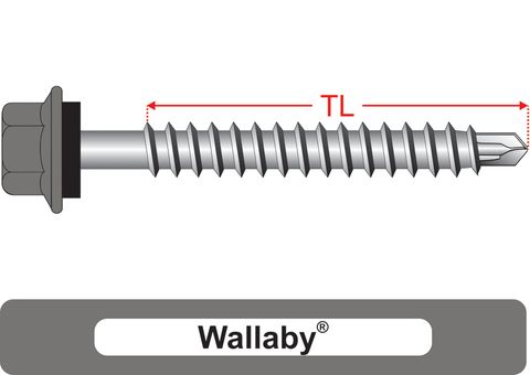 220110.8800 Wallaby® RoofMates® - Hex Seal, Roofing Screws