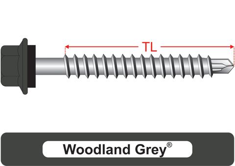 220110.9300 Woodland Grey® RoofMates® - Hex Seal, Roofing Screws