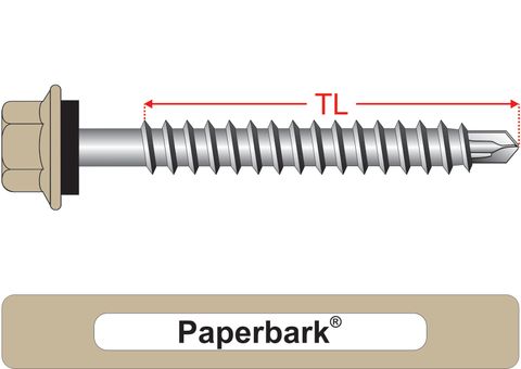 220110.8100 Paperbark® RoofMates® - Hex Seal, Roofing Screws