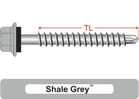 220110.8300 Shale Grey® RoofMates® - Hex Seal, Roofing Screws