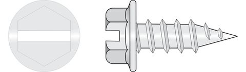 171100 410 Series Stainless Steel StitchMates® - Hex Slotted Head