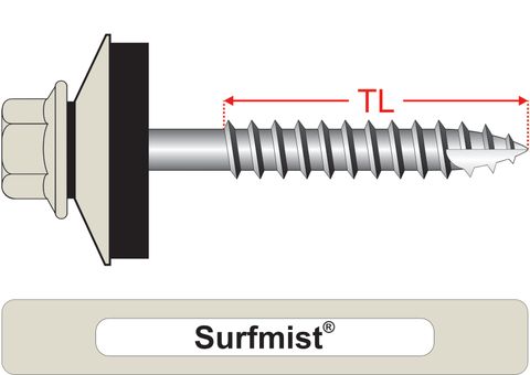 220530.8500 Surfmist® TimberMates® - Hex & 25mm Multi-Seal