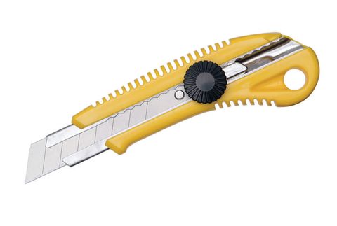 550605 Yellow Cutting Knife - 18mm Retractable Snap Off Blade