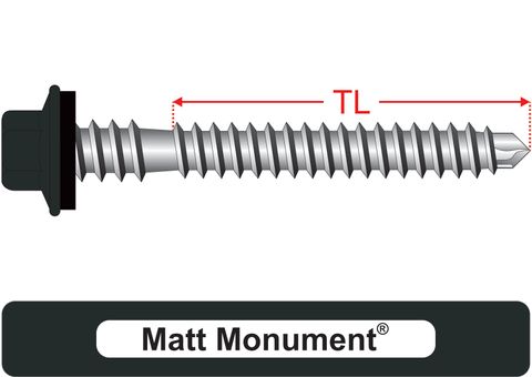 220100.6000 Matt Monument® RoofMates® - Crest-Lok™ Roofing Screws