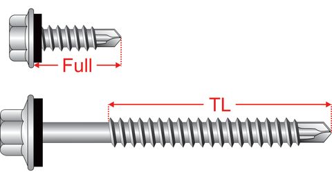 10g x 16mm SteelMates® Hex Seal 30+