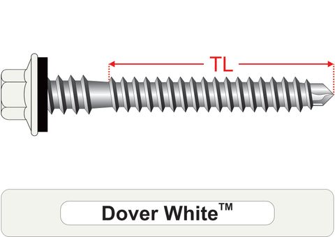 220100.3100 Dover White™ RoofMates® - Crest-Lok™ Roofing Screws