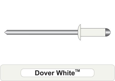 401000.3100 Dover White™ Aluminium Rivets with Steel Stem - Dome Head