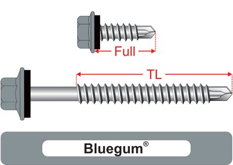 220230.1400 Bluegum® SteelMates® - Hex Seal, Coarse Thread