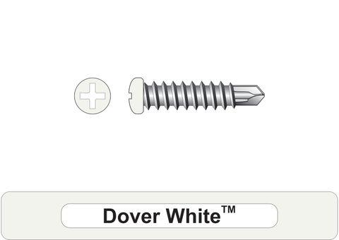 220310.3100 Dover White™ SteelMates® - Mini Corry Trim Head Screws