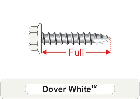 220510.3100 Dover White™ TimberMates® - Hex Head