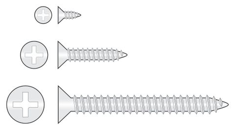 172000 Stainless Steel Self-Tapping - Countersunk Head