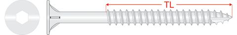 170550 Stainless TimberMates® - Bugle Rib Head