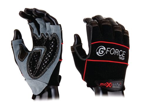 650130 G-Force 'Grip' Mechanics Fingerless Gloves