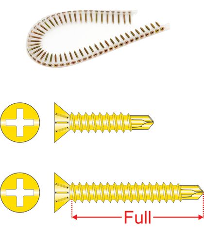 250540 SteelMates® - Strip Collated - Countersunk Rib Head