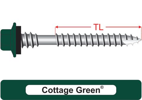 220500.2500 Cottage Green® TimberMates® - Crest-Lok™ Roofing Screws