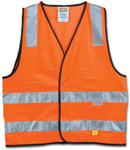 650600 Hi-Vis Orange Safety Vest - Day/Night Use (Class D/N)