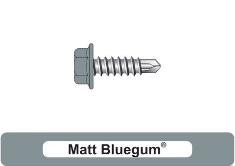 220220.5705 Matt Bluegum® SteelMates® - Hex Head, Coarse Thread