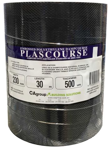 Damp Proof Course Plascourse 500um x 230mm x 30mtr Roll