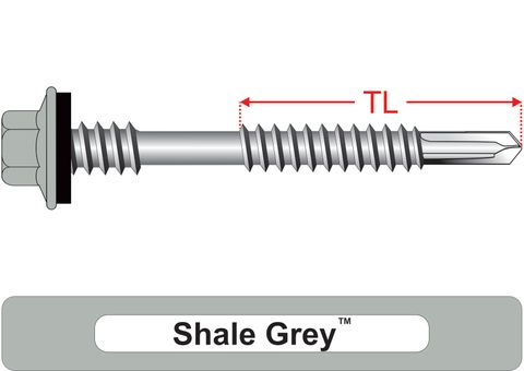 220210.8300 Shale Grey™ SteelMates® - Crest-Lok™ Type Z Roofing Screws