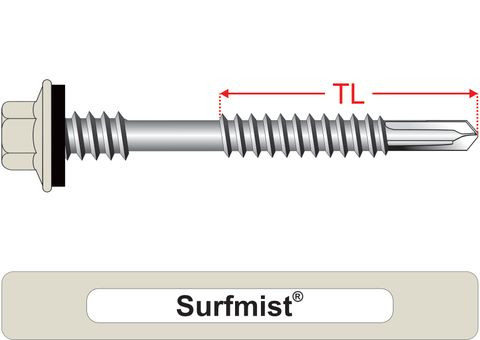 220210.8500 Surfmist® SteelMates® - Crest-Lok™ Type Z Roofing Screws