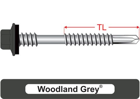 220210.9300 Woodland Grey® SteelMates® - Crest-Lok™ Type Z Roofing Screws