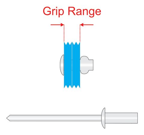 400750 Sealed Stainless Steel Rivets with Stainless Steel Stem - Dome Head