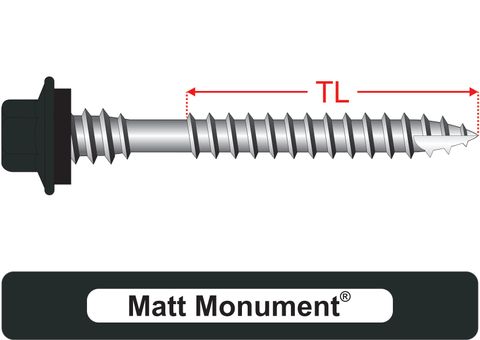 220500.6000 Matt Monument® TimberMates® - Crest-Lok™ Roofing Screws