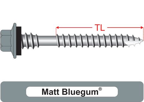 220500.5705 Matt Bluegum® TimberMates® - Crest-Lok™ Roofing Screws