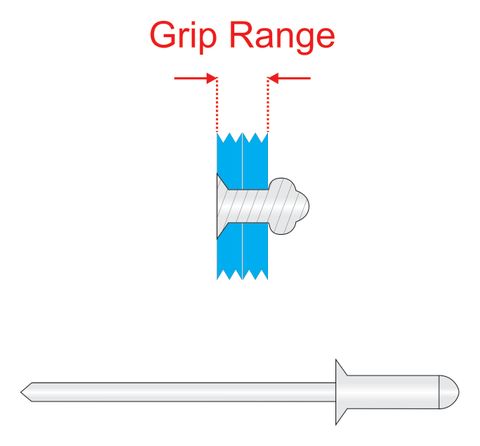 400710 Stainless Steel Rivets with Stainless Steel Stem - Countersunk Head