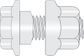 600200 Flanged Stepped Purlin Bolt & Recessed Nut Assembly