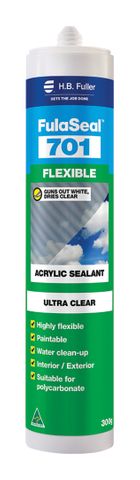 404200.2400 Clear FulaSeal™ 701 Ultra Clear Polycarbonate Sealant