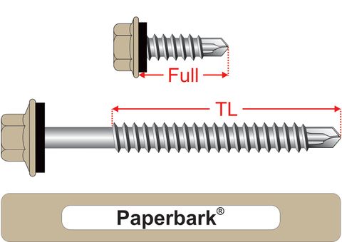 220230.8100 Paperbark® SteelMates® - Hex Seal, Coarse Thread