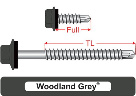 220230.9300 Woodland Grey® SteelMates® - Hex Seal, Coarse Thread