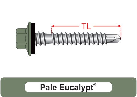 220200.8000 Pale Eucalypt® SteelMates® - Crest-Lok™ Roofing Screws