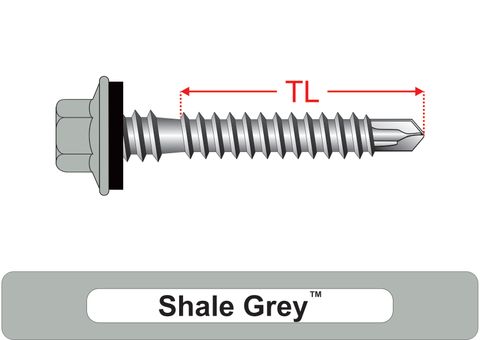 220200.8300 Shale Grey™ SteelMates® - Crest-Lok™ Roofing Screws