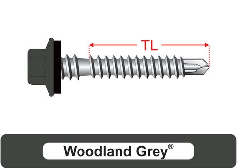 220200.9300 Woodland Grey® SteelMates® - Crest-Lok™ Roofing Screws