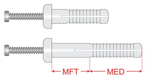 306500 Nylon Drive Anchors - Round Head