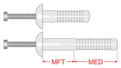 306550 Nylon Drive Anchors - Mush Head